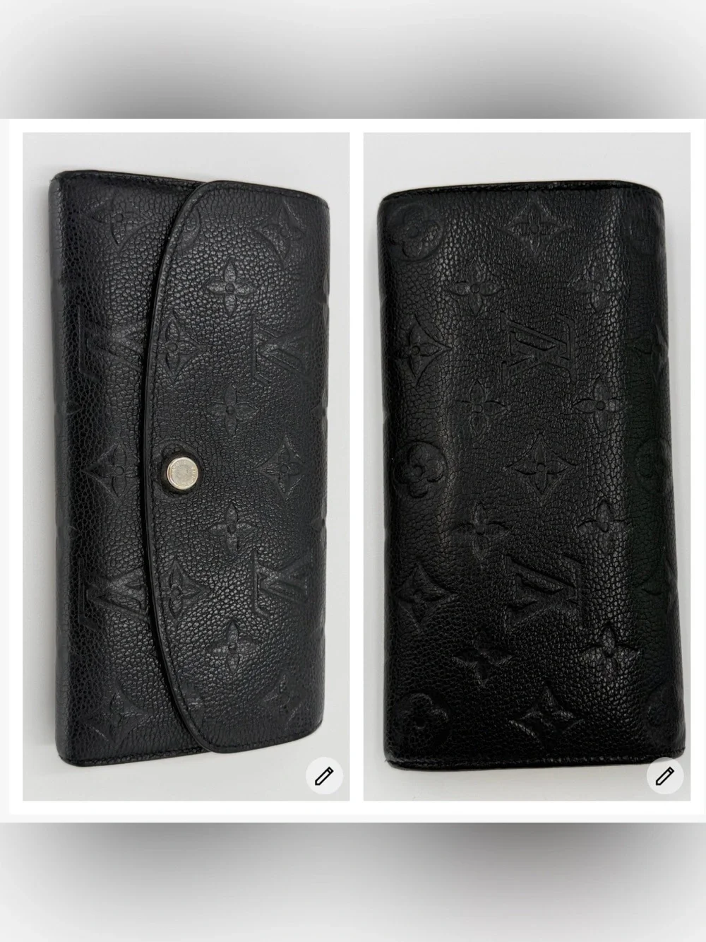 🖤Louis Vuitton Empriente Emilie Black Long Wallet w/ Tan Interior Full Set /COA - Picture 5 of 14